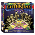 Board game box for 'Enthrone' with colorful design and game pieces.