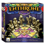Board game box for 'Enthrone' with colorful design and game pieces.
