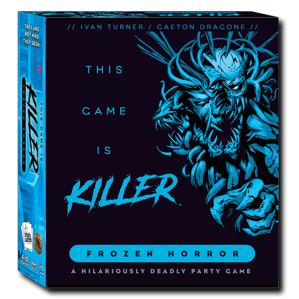 Game box for 'Frozen Horror' with a blue and black design featuring a creature illustration.