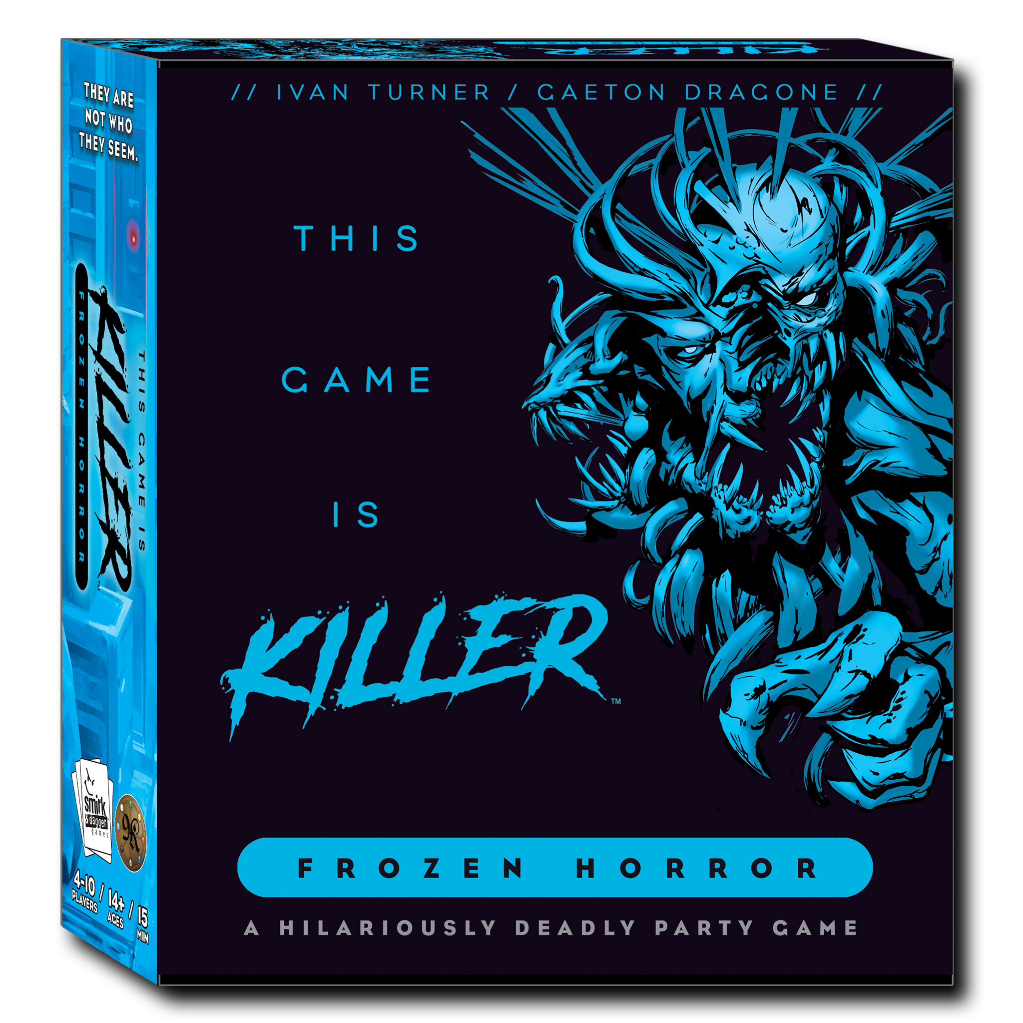 Game box for 'Frozen Horror' with a blue and black design featuring a creature illustration.