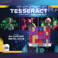 Tesseract Rare Element Deluxe Kit packaging with colorful dice and character illustrations on a dark background.