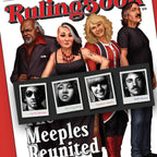 Magazine cover with illustrated characters and text 'Rulingbook' and 'Meeples Reunited'.