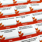 OUTFOX the FOX - A Sly Game of Top Five Trivia for 3-10