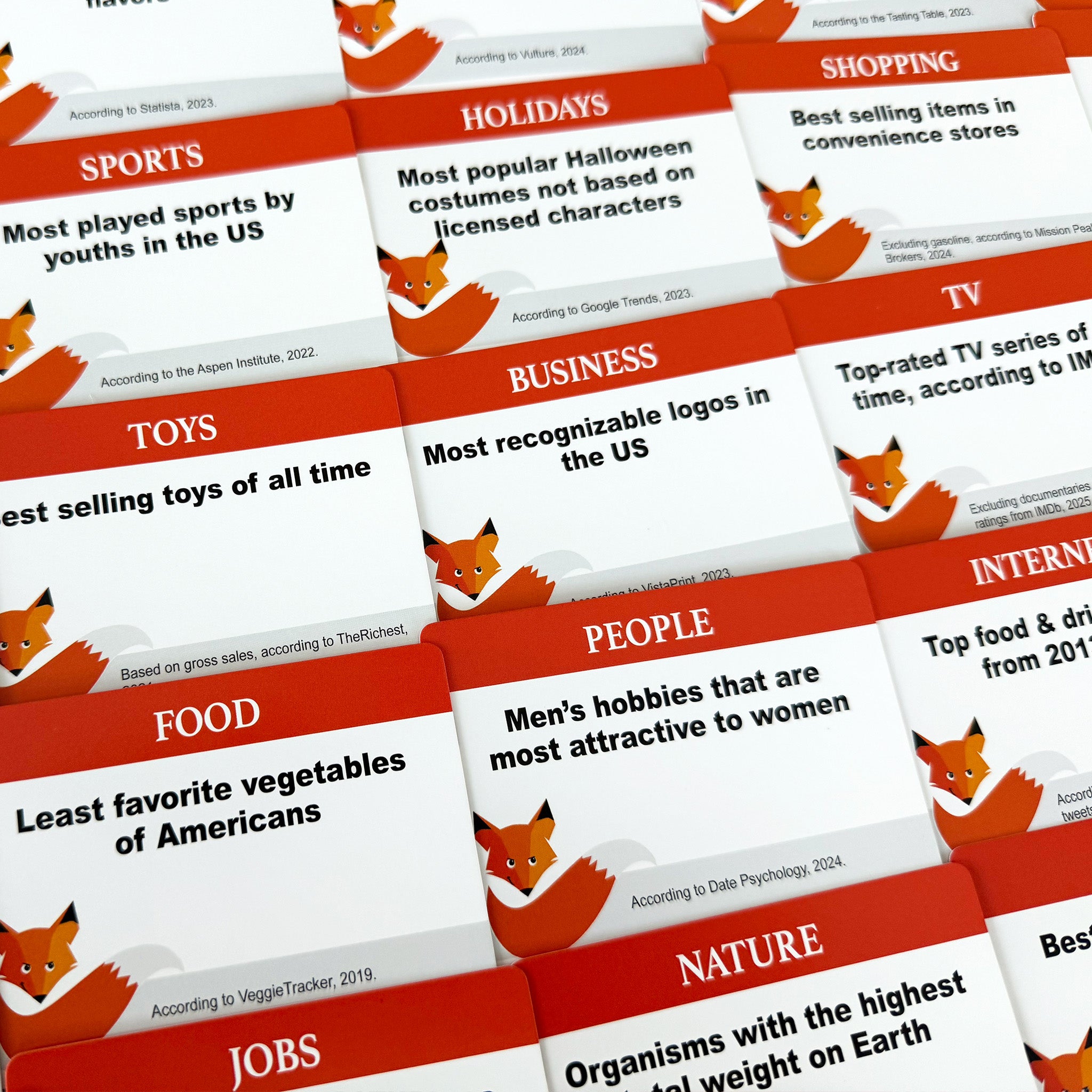 OUTFOX the FOX - A Sly Game of Top Five Trivia for 3-10